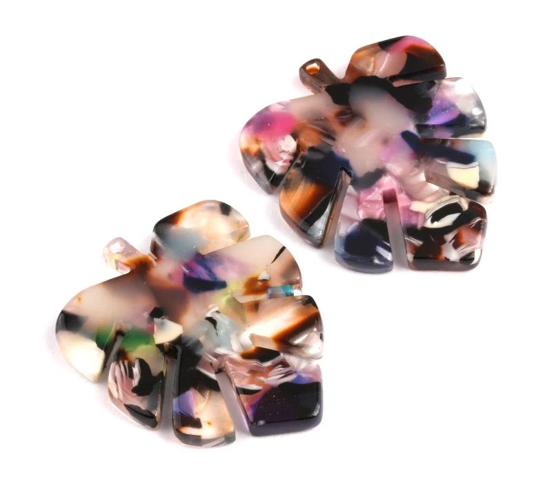 Tortoise Shell Earrings - Acetate Earring Charms - Monstera Leaf Shaped -Accessories-6pcs/lot - 30x24.5mm x2.57mm-AC1087
Tortoise Shell Earrings - Acetate Earring Charms - Monstera Leaf Shaped -Accessories-6pcs/lot - 30x24.5mm x2.57mm-AC1087