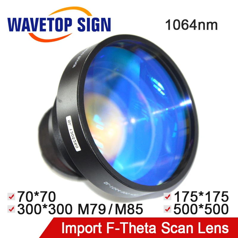 WaveTopSign Fiber Laser Scan Lens F-Theta Lens 1064nm use for Fiber Laser Marking Machine
WaveTopSign Fiber Laser Scan Lens F-Theta Lens 1064nm use for Fiber Laser Marking Machine