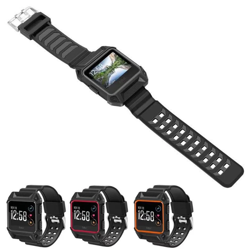 TPU + PC watch band Protective Case Cover for Fitbit Ionic Smart Watches Waterproof Bubber Silicone Sport Bracelet Wristband
TPU + PC watch band Protective Case Cover for Fitbit Ionic Smart Watches Waterproof Bubber Silicone Sport Bracelet Wristband