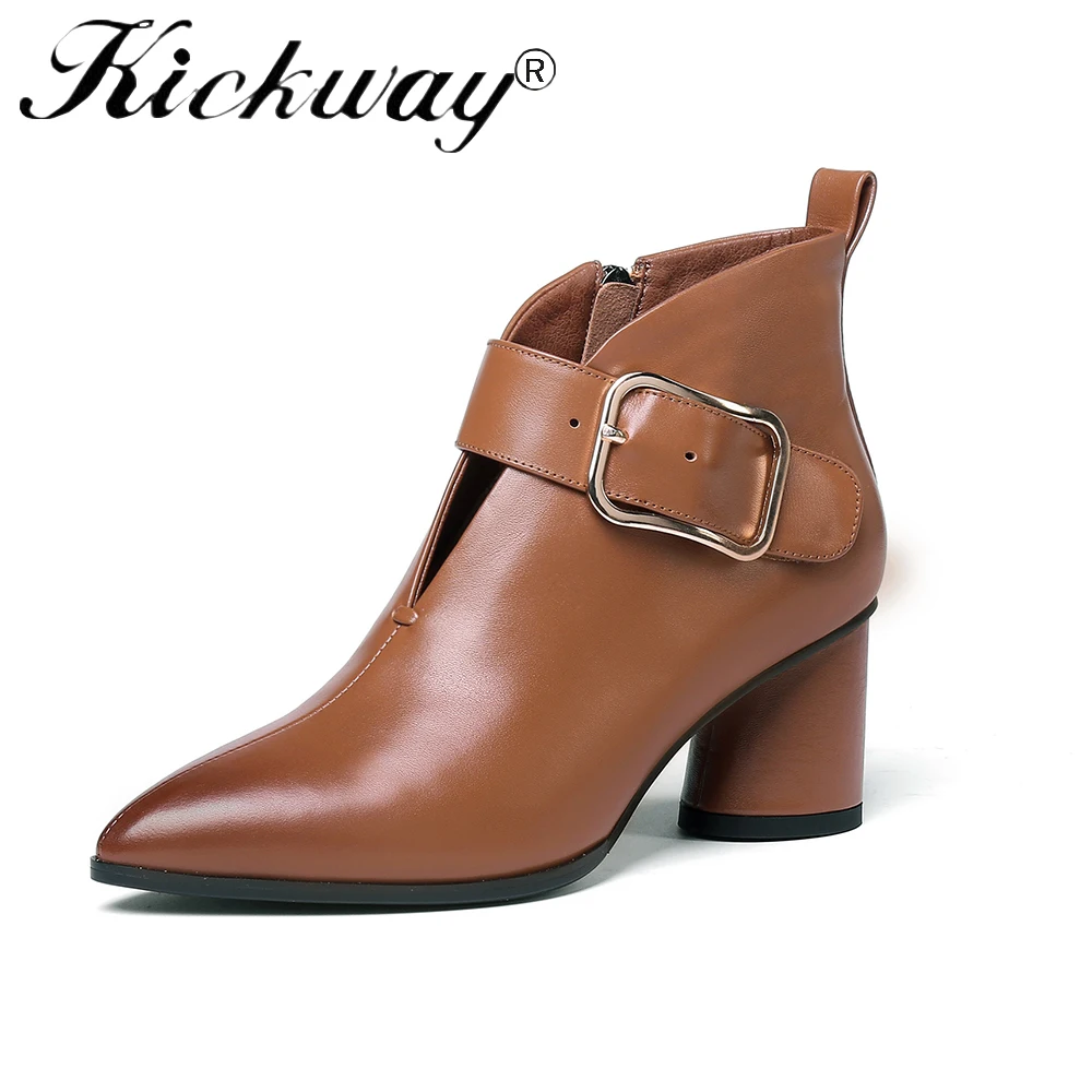 Kickway Plus Size 34-42 Genuine Leather Shoes Women Ankle Boots Autumn Thick High Heel Marten Boots Zip Winter Buckle Boots
Kickway Plus Size 34-42 Genuine Leather Shoes Women Ankle Boots Autumn Thick High Heel Marten Boots Zip Winter Buckle Boots