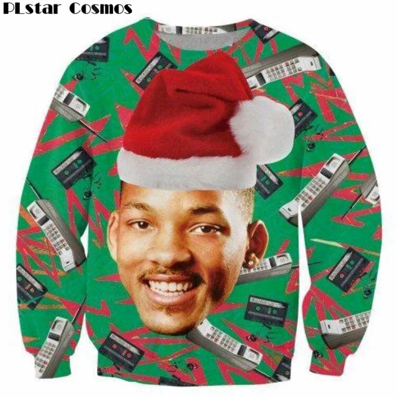PLstar Cosmos 3D Fashion Fresh Prince Christmas Crewneck Sweatshirt Will Smith with Christmas hat Sweats Pullover Tops Women/Men
PLstar Cosmos 3D Fashion Fresh Prince Christmas Crewneck Sweatshirt Will Smith with Christmas hat Sweats Pullover Tops Women/Men