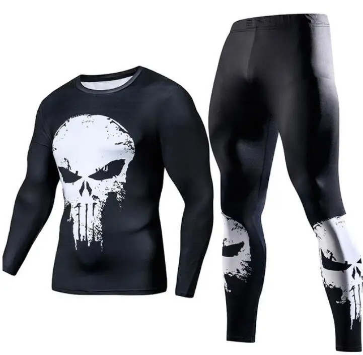 Newest Fitness Compression Sets T Shirt Men 3D Punisher MMA Crossfit Muscle Shirt Leggings Base Layer Tight Tops
Newest Fitness Compression Sets T Shirt Men 3D Punisher MMA Crossfit Muscle Shirt Leggings Base Layer Tight Tops