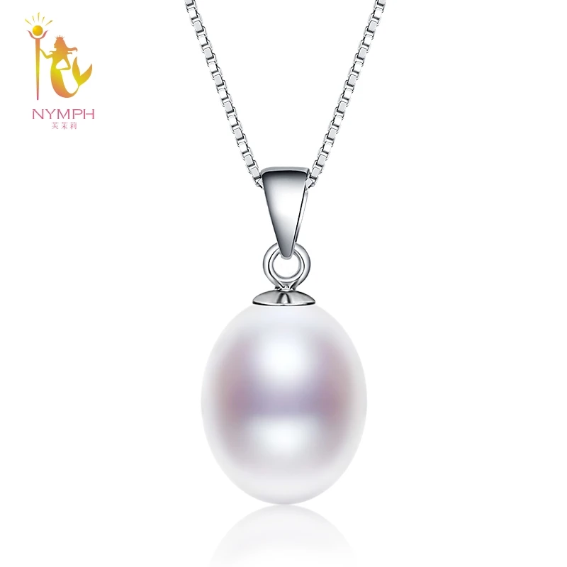 NYMPH Pearl Necklace Pendant Fine Jewelry 925 Sterling Silver Natural Freshwater Christmas Party For Women D02 | Украшения и