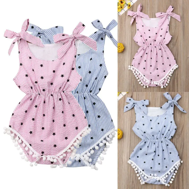 Pudcoco Newborn Baby Girl Clothes Sleeveless Star Print Striped Tassel Strap Romper Jumpsuit One-Piece Outfit Playsuit Clothes
Pudcoco Newborn Baby Girl Clothes Sleeveless Star Print Striped Tassel Strap Romper Jumpsuit One-Piece Outfit Playsuit Clothes