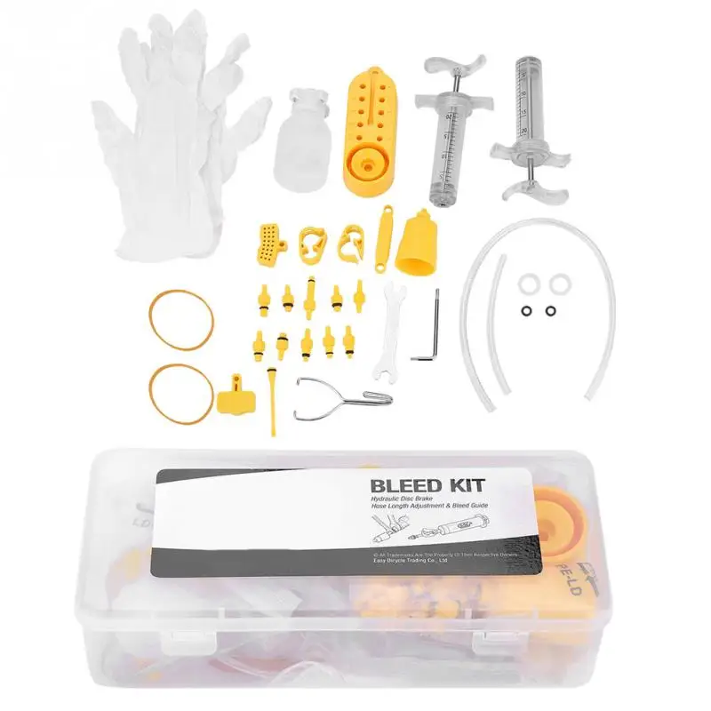Universal Bicycle Hydraulic Disc Brake Oil Bleed Kit for SHIMANO / MAGURA / TEKTRO Disc Brake Mineral Fluid Bleed Tool
Universal Bicycle Hydraulic Disc Brake Oil Bleed Kit for SHIMANO / MAGURA / TEKTRO Disc Brake Mineral Fluid Bleed Tool