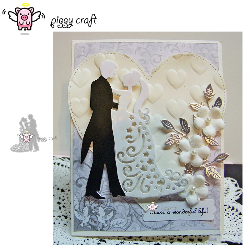 Piggy Craft metal cutting dies cut die mold Bride and groom dancing Scrapbook paper craft knife mould blade punch stencils dies
Piggy Craft metal cutting dies cut die mold Bride and groom dancing Scrapbook paper craft knife mould blade punch stencils dies