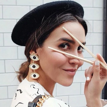 Unique Design Lady Evil Eye Chain Statement Earring For Women Vintage 2019 New Gold Street Style Earrings Party Holiday Jewelry
Unique Design Lady Evil Eye Chain Statement Earring For Women Vintage 2019 New Gold Street Style Earrings Party Holiday Jewelry