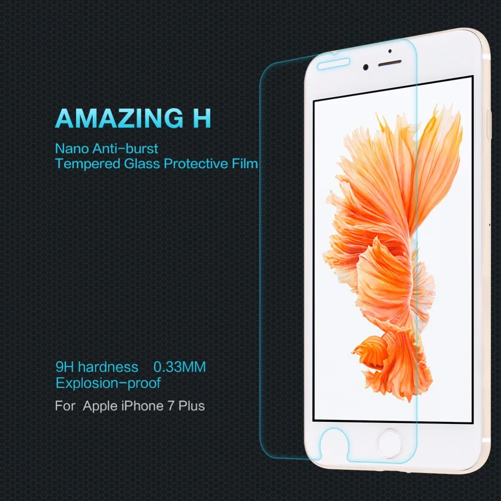 Original NILLKIN for Apple iphone 7 Plus screen protector Amazing 9H 0.33mm Film for iphone 7 plus tempered glass (5.5 inch)
Original NILLKIN for Apple iphone 7 Plus screen protector Amazing 9H 0.33mm Film for iphone 7 plus tempered glass (5.5 inch)