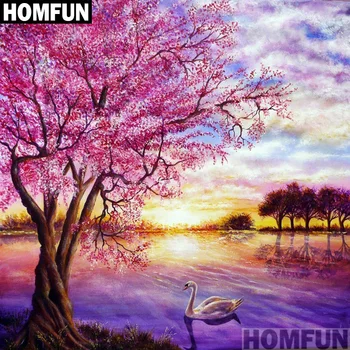 HOMFUN Full Square/Round Drill 5D DIY Diamond Painting "Sakura Swan" 3D Embroidery Cross Stitch 5D Decor A00971
HOMFUN Full Square/Round Drill 5D DIY Diamond Painting "Sakura Swan" 3D Embroidery Cross Stitch 5D Decor A00971