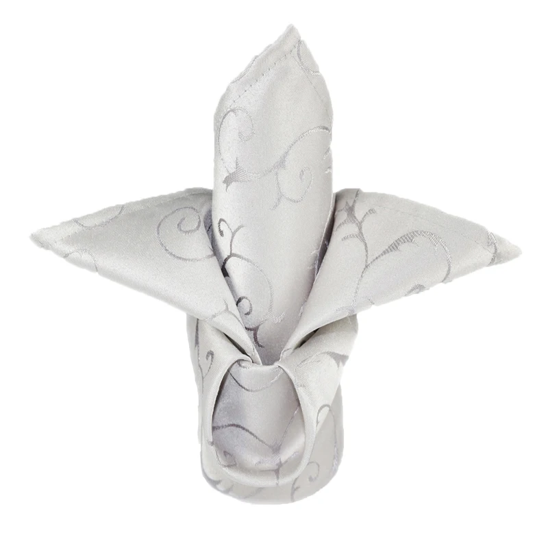100pcs Damask Jacquard Slivery White Table Cloth Napkins For Wedding Decoration Colored Polyester Event Party
100pcs Damask Jacquard Slivery White Table Cloth Napkins For Wedding Decoration Colored Polyester Event Party