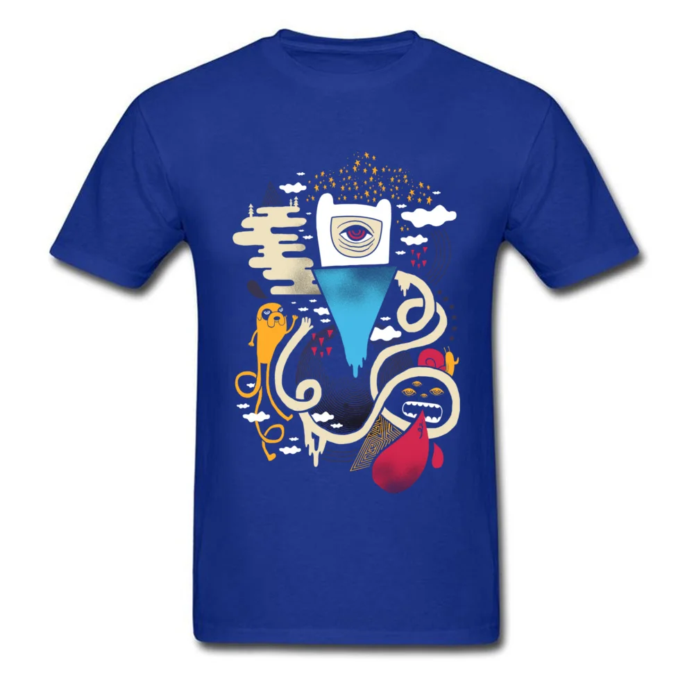 Hip Hop Man Tops & Tees Ordinary Adventure Print T-shirts 100% Cotton Short Sleeve Printed Tee-Shirt Round Neck Ordinary Adventure blue