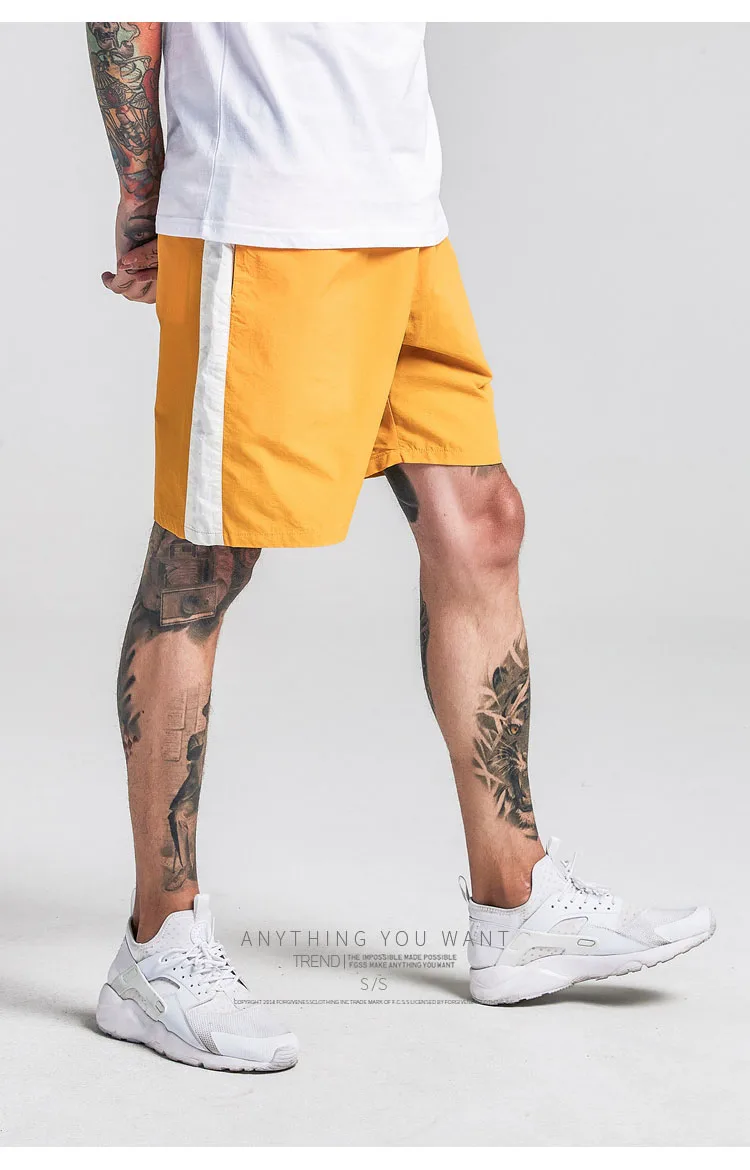 Aolamegs Shorts Men Harajuku Side Striped Bermuda Beach Knee-length Shorts Elastic Mens Sweatpants Casual Fashion Streetwear (17)