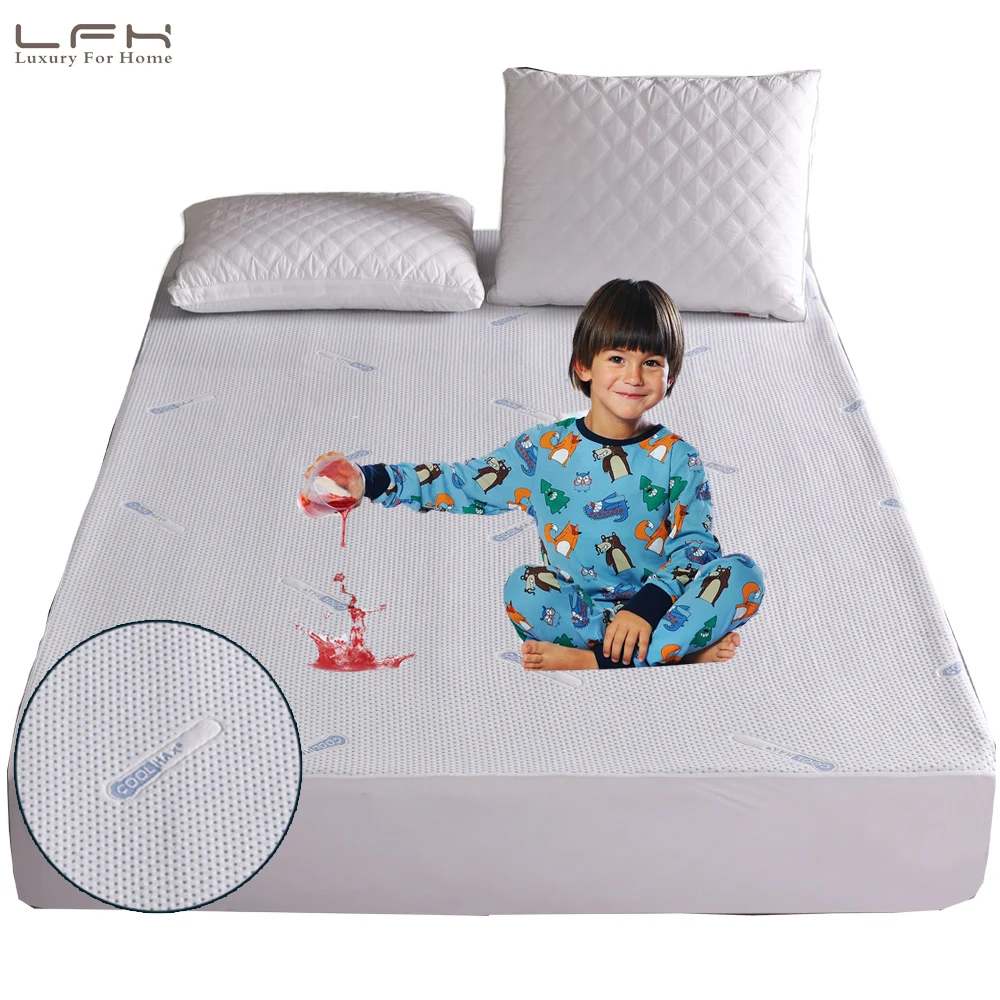 LFH Cool Fiber Jacquard Waterproof Mattress Topper Deep Pocket Mattress Protector BedBug Proof Bed Sheet For Mattress Protection
LFH Cool Fiber Jacquard Waterproof Mattress Topper Deep Pocket Mattress Protector BedBug Proof Bed Sheet For Mattress Protection