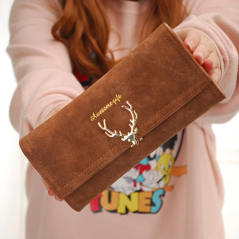 Tri-fold Long Wallet Women 2018 New Fashion Ladies PU Leather Letter Deer Head Female Purse Card Holder Phone Hot Sale Wallets
Tri-fold Long Wallet Women 2018 New Fashion Ladies PU Leather Letter Deer Head Female Purse Card Holder Phone Hot Sale Wallets