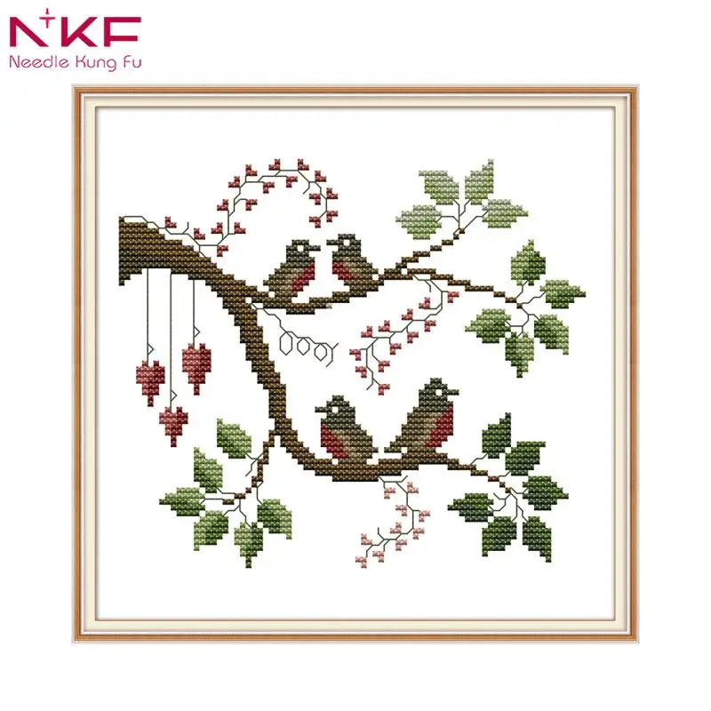 NKF 2018 New Arrival Four little birds Printed unprinted cloth DMC 11CT 14CT DIY Handmade Cross Stitch Kits Home ddecor Gift
NKF 2018 New Arrival Four little birds Printed unprinted cloth DMC 11CT 14CT DIY Handmade Cross Stitch Kits Home ddecor Gift
