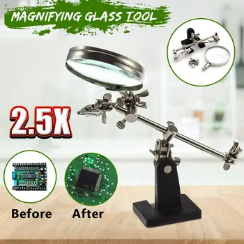 Third Hand Soldering Iron Stand Clamp Clip Solder Iron Stand Holder 2.5X Magnifying Magnifier 360 Degree Rotating Adjustable
Third Hand Soldering Iron Stand Clamp Clip Solder Iron Stand Holder 2.5X Magnifying Magnifier 360 Degree Rotating Adjustable