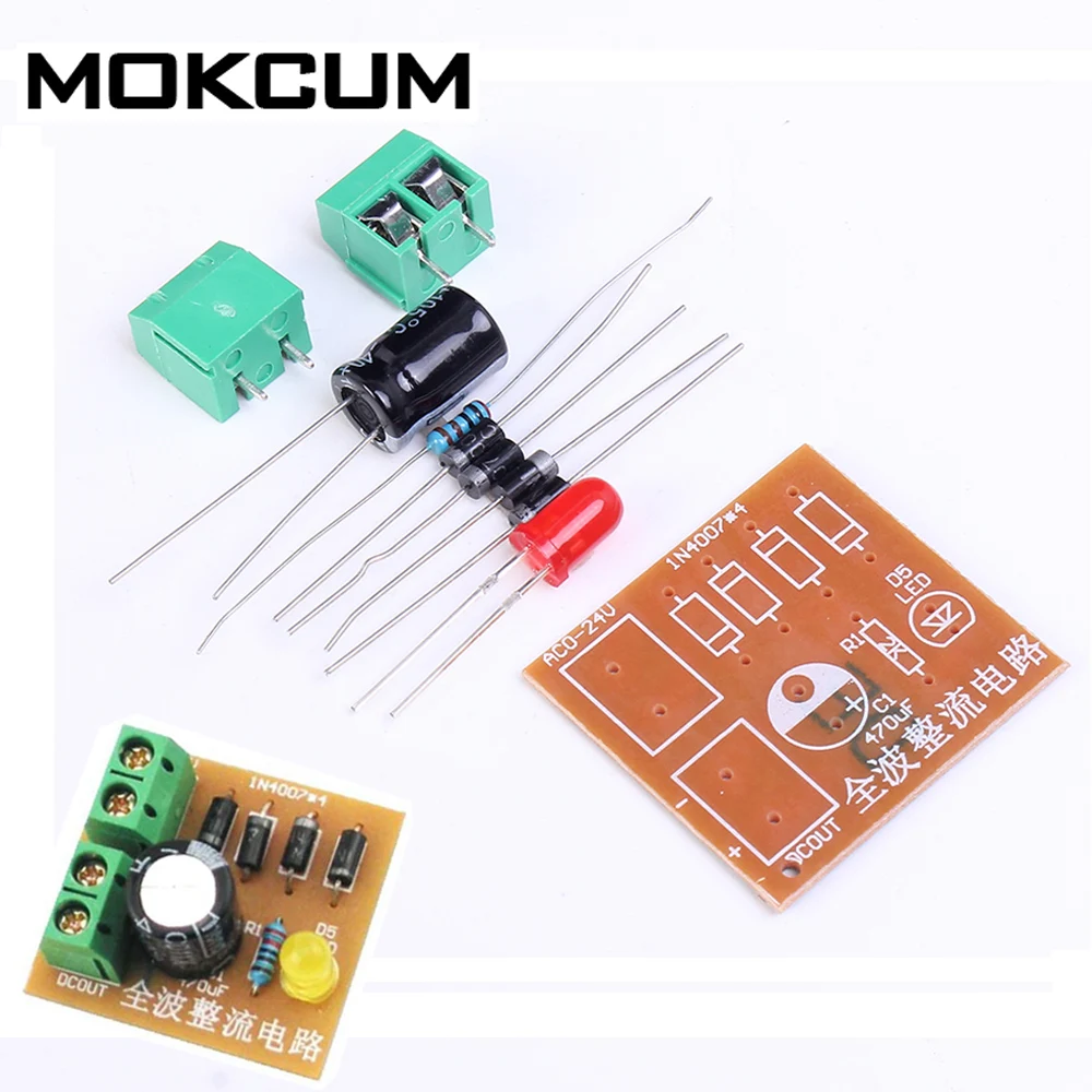 IN4007 Full Wave Bridge Rectifier Suite AC To DC Power Converter Module For DIY Kits Power Supply Converter Electronic Teaching
IN4007 Full Wave Bridge Rectifier Suite AC To DC Power Converter Module For DIY Kits Power Supply Converter Electronic Teaching