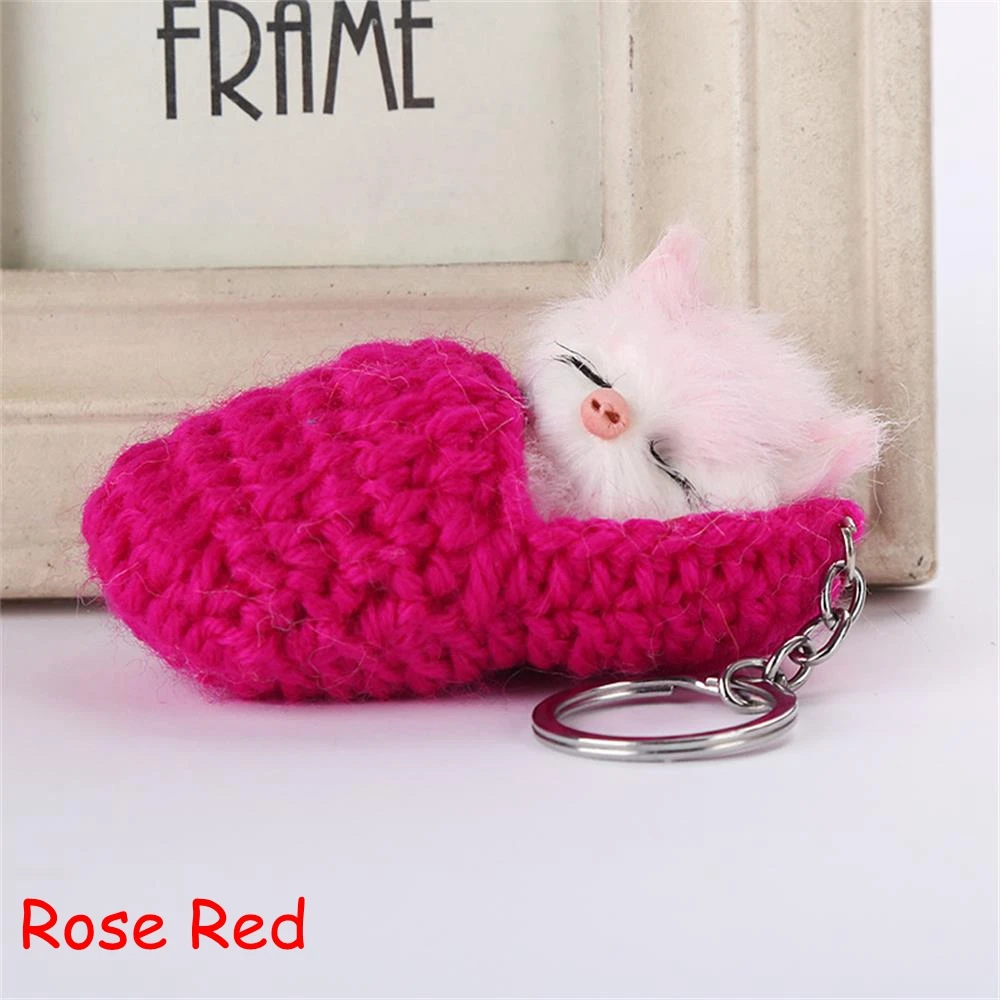 1pc Handmade Woven Shoes Key Chains Cute Sleeping Cat Pompom Keychains Women Faux Rabbit Fur Kitten Key Rings Fluffy Car Pendant
1pc Handmade Woven Shoes Key Chains Cute Sleeping Cat Pompom Keychains Women Faux Rabbit Fur Kitten Key Rings Fluffy Car Pendant