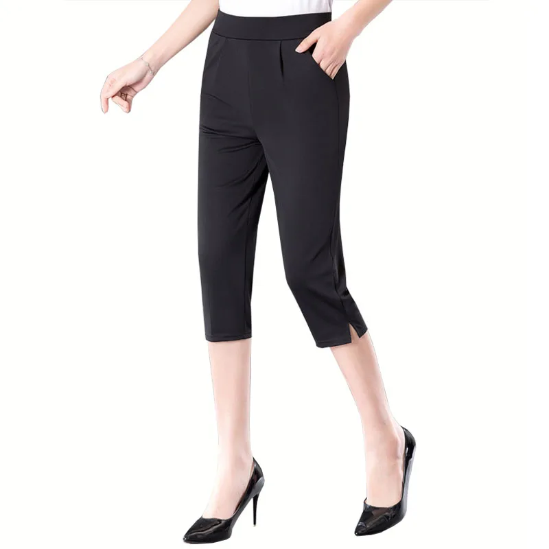 Spring Middle Aged Women Pants Knee Length Midi Pants Slim Plus Size 4xl Trousers Pants Ladies Black Casual Pencil Half Pants
Spring Middle Aged Women Pants Knee Length Midi Pants Slim Plus Size 4xl Trousers Pants Ladies Black Casual Pencil Half Pants