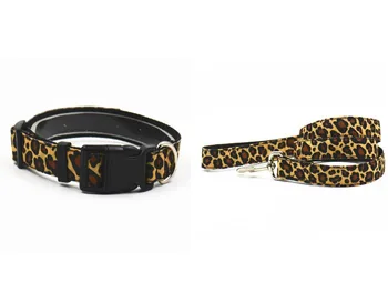 Fashion wild nature leopard series pet dog collars pet products nylon material S L pet collar leash Wholesale pet supplies
Fashion wild nature leopard series pet dog collars pet products nylon material S L pet collar leash Wholesale pet supplies