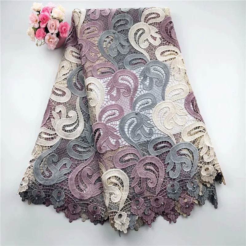 5 yards latest Beaded Guipure lace fabric 2019 high quality African cord lace with stones Nigerian lace fabrics hs14-40
5 yards latest Beaded Guipure lace fabric 2019 high quality African cord lace with stones Nigerian lace fabrics hs14-40