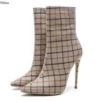 Olomm New Women Winter lattice Ankle Boots High Heel Sexy Pointed Toe Gorgeous Black Beige Party Shoes Women Plus US Size 3-13
Olomm New Women Winter lattice Ankle Boots High Heel Sexy Pointed Toe Gorgeous Black Beige Party Shoes Women Plus US Size 3-13