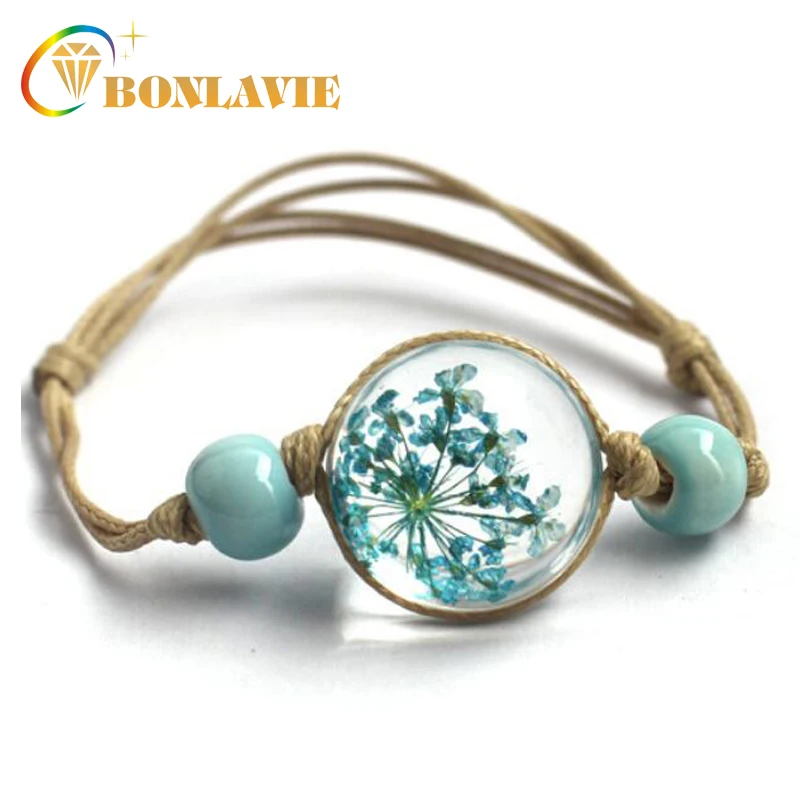 New Women Romantic Dry Flowers Glass Ball Bracelet Jewwlry Wholesale Bracelet & Bangle For Pretty Girls Gift
New Women Romantic Dry Flowers Glass Ball Bracelet Jewwlry Wholesale Bracelet & Bangle For Pretty Girls Gift