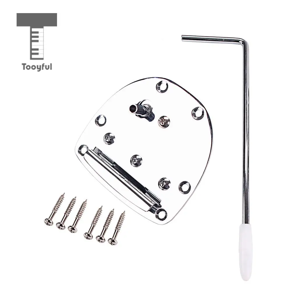 Tooyful 1 Set Guitar Tremolo Bridge Tailpiece with Whammy Bar Screws for Mustang/Jazzmaster Guitar Parts