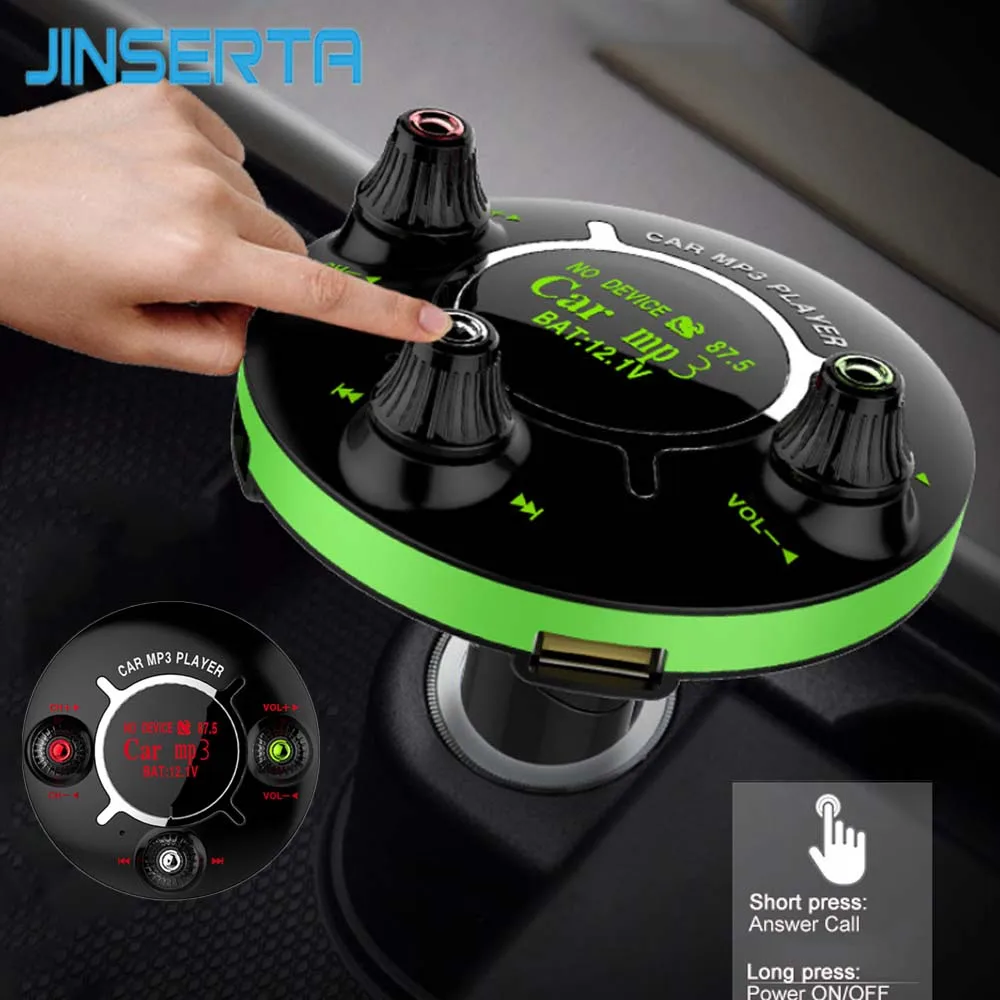 JINSERTA Mini Bluetooth MP3 Player Power ON/OFF Control FM Modulator Support Handsfree U Disk TF Card AUX Play Car Music Player
JINSERTA Mini Bluetooth MP3 Player Power ON/OFF Control FM Modulator Support Handsfree U Disk TF Card AUX Play Car Music Player