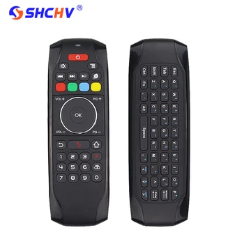 2.4Ghz Air Mouse IR Learning Remote Control Gyroscope Mini Keyboard for Windows Mac OS Android TV Box Projector HTPC PC Tablet
2.4Ghz Air Mouse IR Learning Remote Control Gyroscope Mini Keyboard for Windows Mac OS Android TV Box Projector HTPC PC Tablet