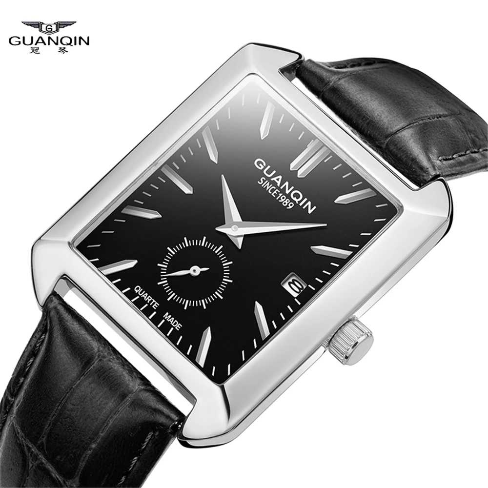 GUANQIN Watch Rectangular Quartz Mens Watches Top brand Luxury Clock Casual leather waterproof men watch erkek kol saati
GUANQIN Watch Rectangular Quartz Mens Watches Top brand Luxury Clock Casual leather waterproof men watch erkek kol saati
