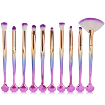 10pcs Professional Makeup Brushes Shell Shaped Eyeshadow Eyebrow Eyeliner Nasal Fan-shaped Powder Foundation brush drop shipping
10pcs Professional Makeup Brushes Shell Shaped Eyeshadow Eyebrow Eyeliner Nasal Fan-shaped Powder Foundation brush drop shipping