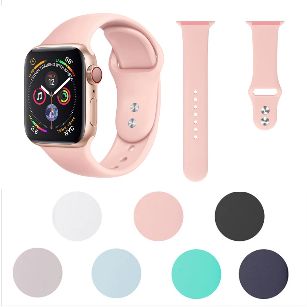 Soft Silicone Replacement Sport Band For Apple Watch Series 3/2/1 38MM 42MM Wrist Bracelet Strap for iwatch series 4 40MM 44MM
Soft Silicone Replacement Sport Band For Apple Watch Series 3/2/1 38MM 42MM Wrist Bracelet Strap for iwatch series 4 40MM 44MM