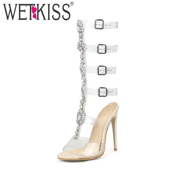 WETKISS 2018 Summer Gladiator Sexy Women Sandals Crystal Thin High Heels Sandals Shoes New Fashion Party Ransparent Female Shoes
WETKISS 2018 Summer Gladiator Sexy Women Sandals Crystal Thin High Heels Sandals Shoes New Fashion Party Ransparent Female Shoes