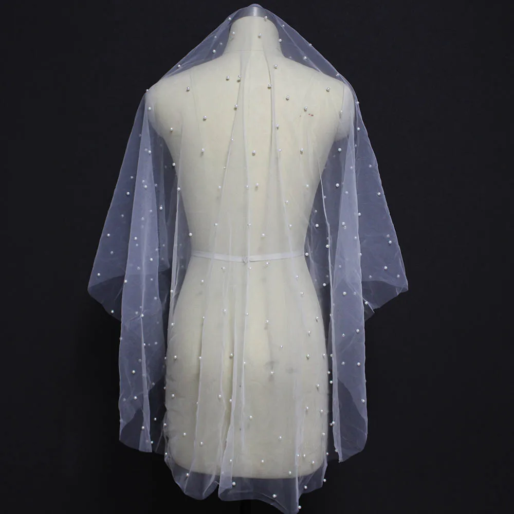 Pearl Beaded Short One Layer Wedding Veil Cover Face Ivory Bridal Veil WITHOUT Comb Bride Accessories
Pearl Beaded Short One Layer Wedding Veil Cover Face Ivory Bridal Veil WITHOUT Comb Bride Accessories