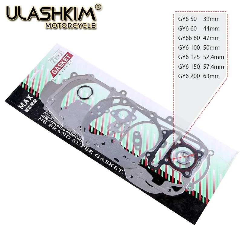 Gasket Scooter GY6 50cc 80cc 100cc 125cc 150cc 180cc 200cc Gasket 4-stroke 139QMB 137MQI 152QMI 157QMJ Moped Scooter Kart ATV
Gasket Scooter GY6 50cc 80cc 100cc 125cc 150cc 180cc 200cc Gasket 4-stroke 139QMB 137MQI 152QMI 157QMJ Moped Scooter Kart ATV