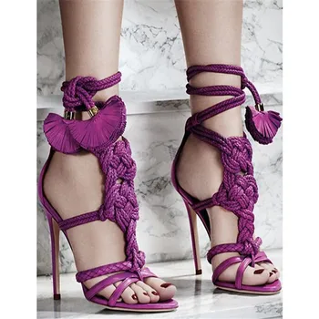 EMMA KING Weaving Knot Tassel Studded Sandals Gladiator Ankle Strap High Heels Stiletto Shoes Ladies Party Summer Sandals Women
EMMA KING Weaving Knot Tassel Studded Sandals Gladiator Ankle Strap High Heels Stiletto Shoes Ladies Party Summer Sandals Women