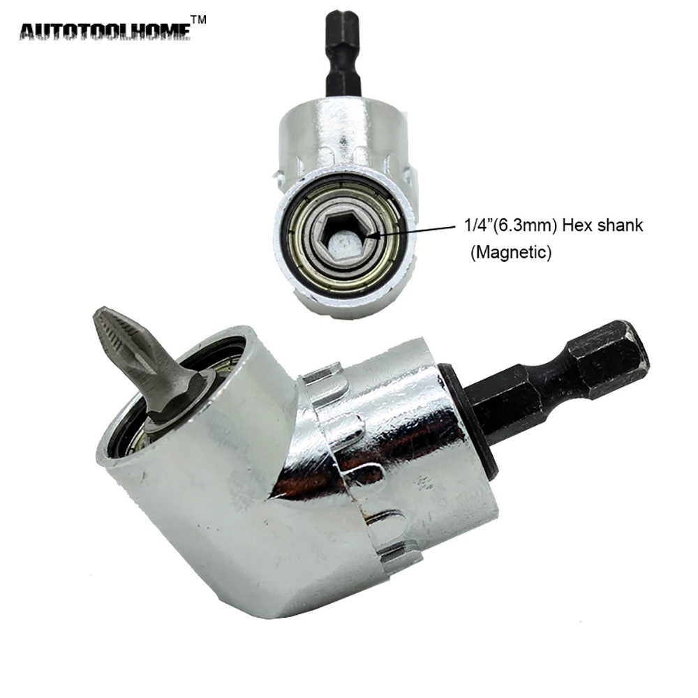 1/4" Hex Magnetic Angle Bit Driver Adapter Screwdriver 105 Degree Adjustable Thumb Flange Off-Set Power Head Power Drill Driver
1/4" Hex Magnetic Angle Bit Driver Adapter Screwdriver 105 Degree Adjustable Thumb Flange Off-Set Power Head Power Drill Driver