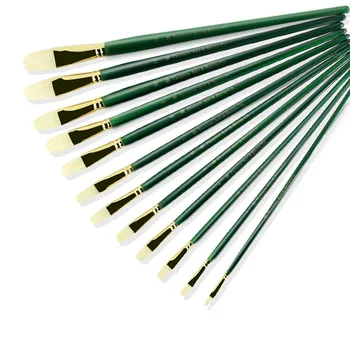 6pcs Green Long pole Handle Art Paint Brush Brush Set With oval shape pig Bristles Hair handmade pen oil brush acrylic paint art
6pcs Green Long pole Handle Art Paint Brush Brush Set With oval shape pig Bristles Hair handmade pen oil brush acrylic paint art