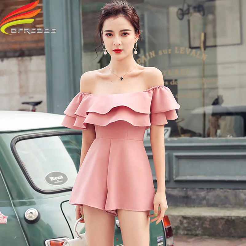 Candy Color Elegant Jumpsuit Women Summer 2019 Latest Style Double Ruffles Slash Neck Rompers Womens Jumpsuit Short Playsuit
Candy Color Elegant Jumpsuit Women Summer 2019 Latest Style Double Ruffles Slash Neck Rompers Womens Jumpsuit Short Playsuit