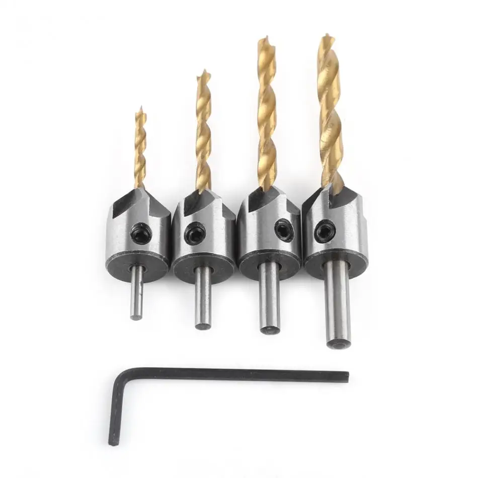 New Useful 3mm-10mm Steel Countersink Drill Bit Carpentry Woodworking Boring Tool Round Shank With Hex Key
New Useful 3mm-10mm Steel Countersink Drill Bit Carpentry Woodworking Boring Tool Round Shank With Hex Key