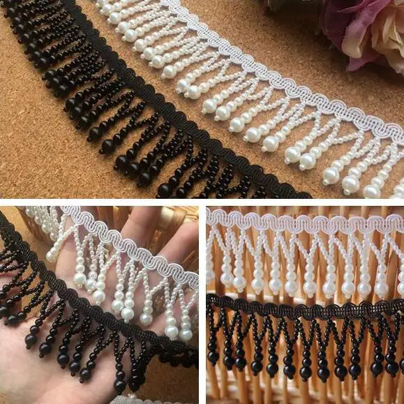 10yds Pearl Beaded Fringe Lace Trim Sewing Garment Dress Tassel Lace Decoration Shoes Ornaments White Black Hanging Bead Curtain
10yds Pearl Beaded Fringe Lace Trim Sewing Garment Dress Tassel Lace Decoration Shoes Ornaments White Black Hanging Bead Curtain