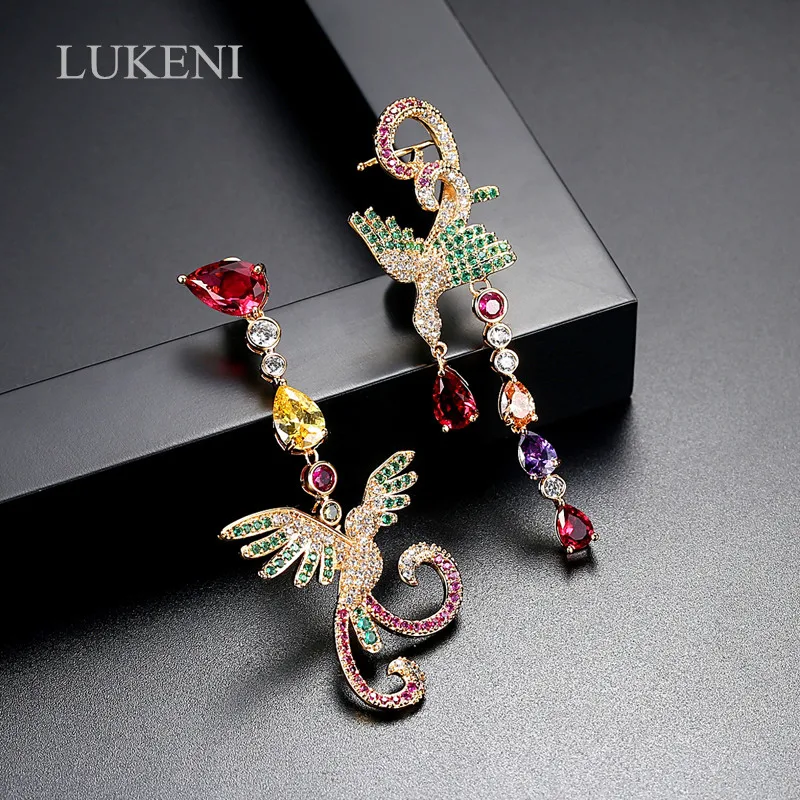 LUKENI Hot Selling Luxury Champagne Gold Color Multi-Color Zircon Phoenix Drop Dangle Earring For Women Wedding Valentine Jewelr
LUKENI Hot Selling Luxury Champagne Gold Color Multi-Color Zircon Phoenix Drop Dangle Earring For Women Wedding Valentine Jewelr