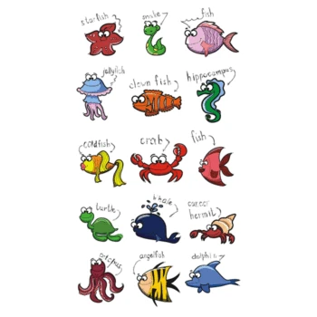 Wyuen Ocean Animals Design Temporary Tattoo for Children Waterproof Tatoo Sticker Body Art A Set of Lovely Fake Tattoo A-098
Wyuen Ocean Animals Design Temporary Tattoo for Children Waterproof Tatoo Sticker Body Art A Set of Lovely Fake Tattoo A-098