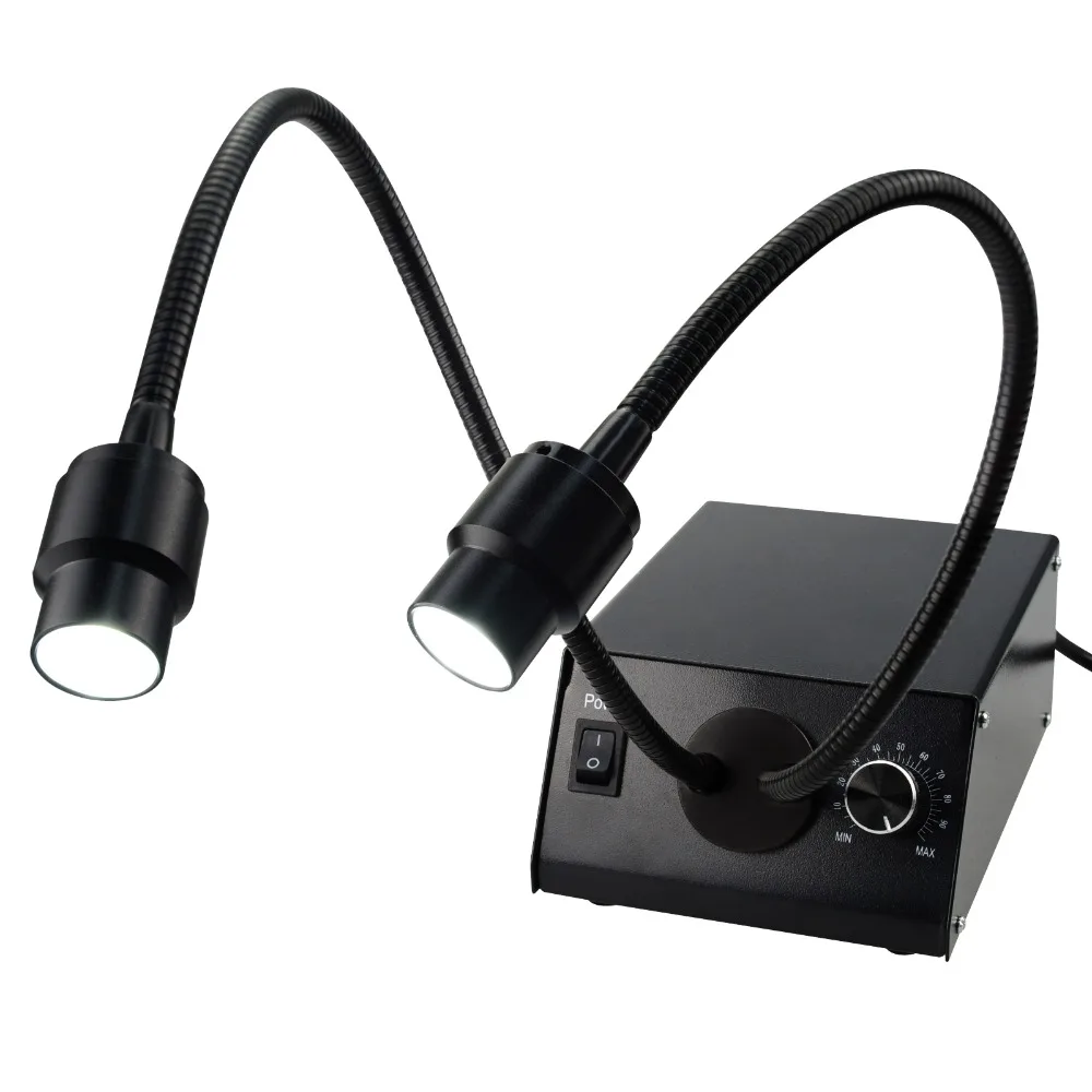 Dual Gooseneck Lights Microscope Illuminator w/ Dimmer 100V~240V Adjustable LED Brightness
Dual Gooseneck Lights Microscope Illuminator w/ Dimmer 100V~240V Adjustable LED Brightness