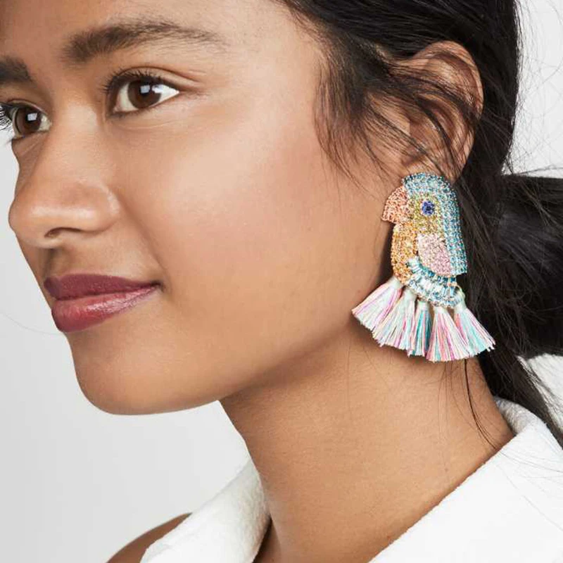 Dvacaman Bird Earrings for Women Crystal Large Drop Earrings Boho Fringed Tassel Hanging Earring Bridal Statement Trendy Jewelry
Dvacaman Bird Earrings for Women Crystal Large Drop Earrings Boho Fringed Tassel Hanging Earring Bridal Statement Trendy Jewelry