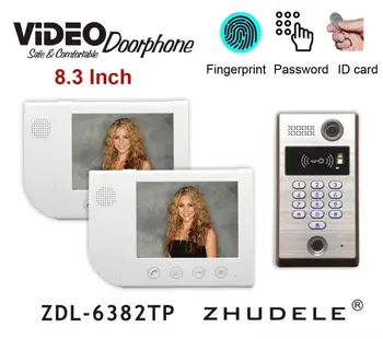 ZHUDELE 8.3 inch Password RFID Fingerprint Video Door Phone Doorbell Intercom Entry System with IR-CUT HD 700TVL Wired Camera
ZHUDELE 8.3 inch Password RFID Fingerprint Video Door Phone Doorbell Intercom Entry System with IR-CUT HD 700TVL Wired Camera