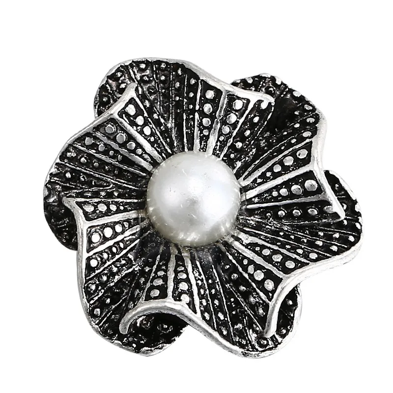 Vintage Flower Snap Button 18 mm Zinc Alloy Snaps For Bracelets Fit Jewelry Wholesale AAA | Украшения и аксессуары