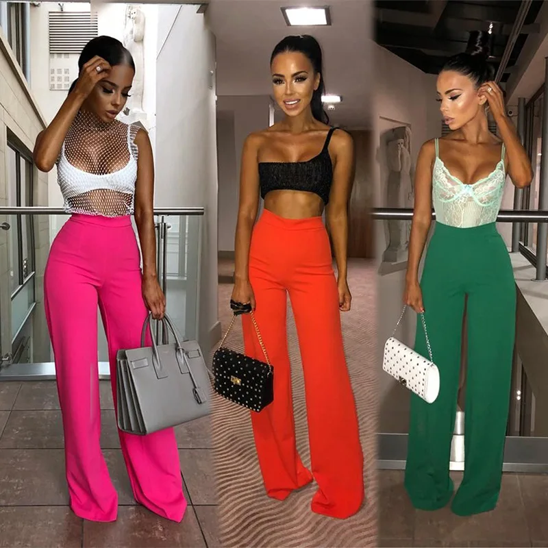 OL Wide Leg Pants long pants for women casual solid womens trousers 2019 spring straight female full pant mujer pontalon femme
OL Wide Leg Pants long pants for women casual solid womens trousers 2019 spring straight female full pant mujer pontalon femme