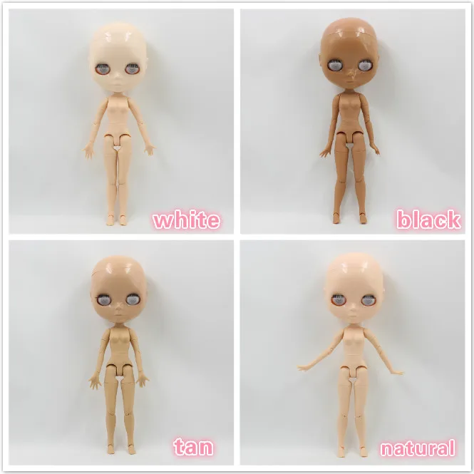 12/" Neo Blythe Nude Doll Bald Joint Body Nude Doll from Factory With Make-up Eye